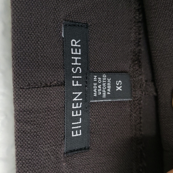 Eileen Fisher straight leg pants size extra small dark brown - Picture 5 of 7